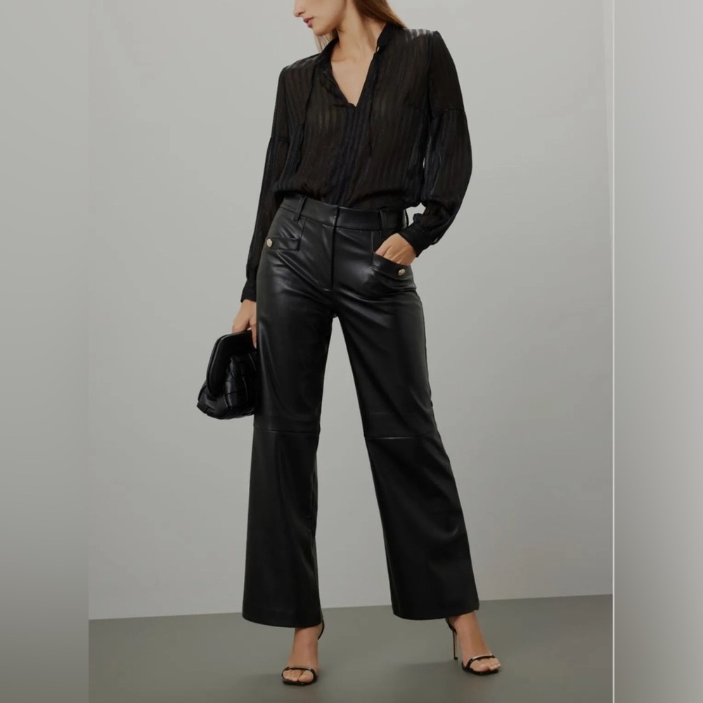 Derek Lam 10 Crosby x RTR Straight Leg Faux Leather Pants. Size IT 40/ US 4